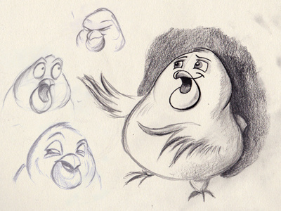 Bird Expressions comic drawings illustration inking sketch