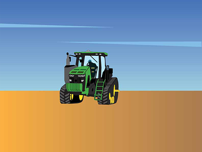 Tractor Illustration agriculture clean lines farming illustration tractor vector