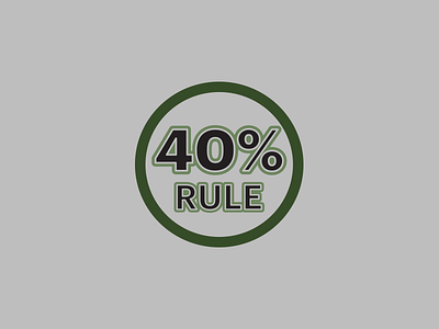 40% Rule badge illustrator vector