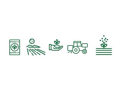 Farm Icon set agtech design identity illustration