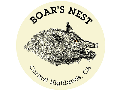 Boar sticker boar hog hunting identity illustration mark vector