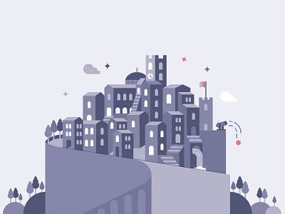 city of bergamo, italy creativity design flat graphicdesign illustation vector