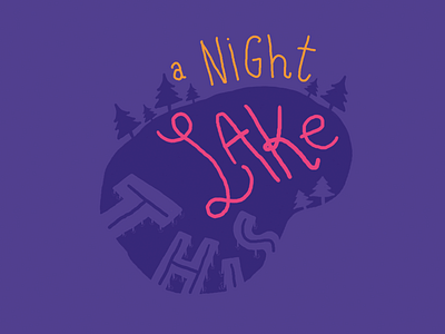 A Night Lake This creativity design flat graphicdesign illustation vector