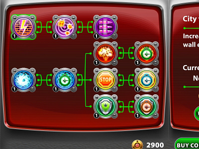 Game "Defense Battle" UI battle coins defense science tech ui vector