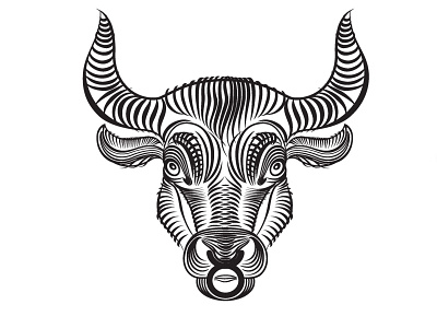 Zodiac sign — Taurus black and white collection set sign tatoo taurus vector zodiac