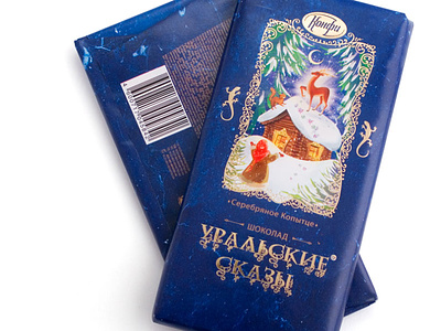 Illustration on chocolate packaging
