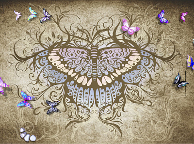 Vintage butterfly background background butterfly freelance vector vintage