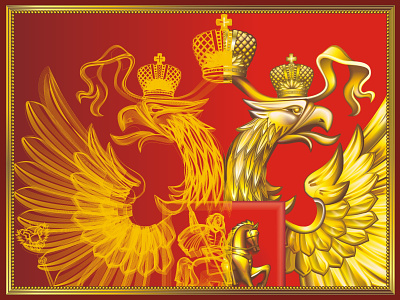 A double-headed eagle. Coat of Arms of Russia.