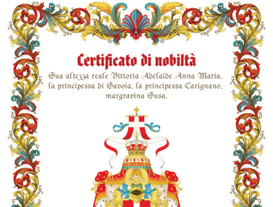 A fragment of the certificate frame.