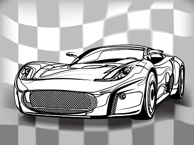 Silhouette of sport car for racing sports freelance vector vehicle