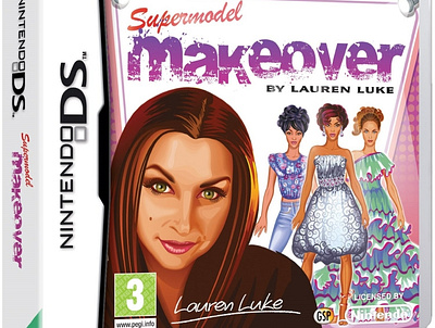 The game Supermodel Makeover by Lauren Luke for the Nintendo DS collection design freelance game girl makeup model ui vector