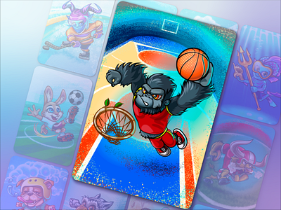 Basketball Coach's Card basketball card coach collection freelance game illustration vector