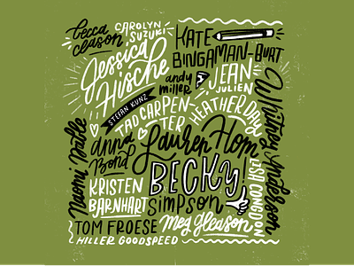 Homage To My Creative Heroes chandlettered homwork