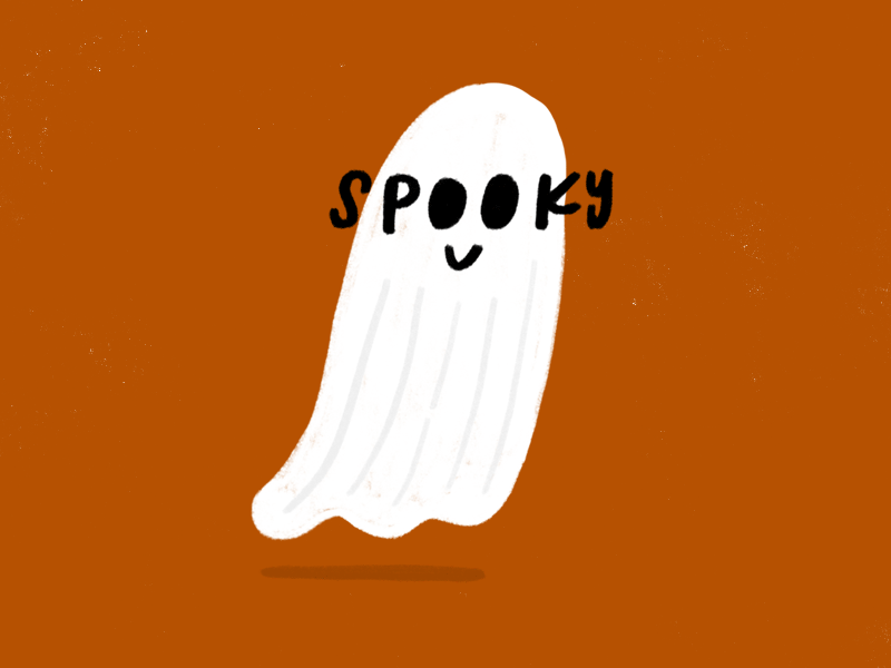 Sorta Spooky chandoodles doodle ghost gif gif animation illustration procreate spooky
