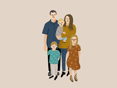The Groes chandoodles familyportrait illustration