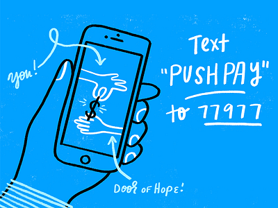 Pushpay chandoodles doorofhope illustration