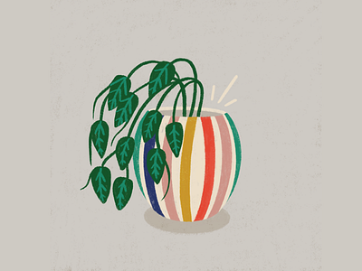 Stripey Planter chandoodles color design designer doodle illustration illustrator plantdoodles planter plantmom plants rainbow stripes