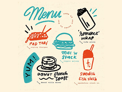 MA Menu #1 chandoodles design designer doodle food foodie foodies illustrate illustration illustrator menu menudesign