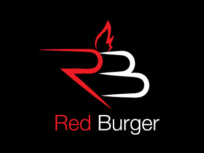 red burger - branding logo