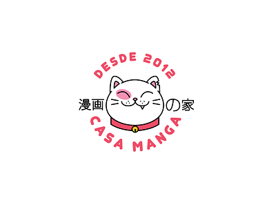 Casa Manga Rebranding branding cat house logo manga ramen