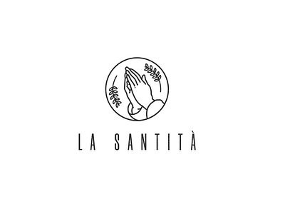 La Santità \\ Logo art brand branding design design art drawing flat glory hand illustration leafs logo mind mindful minimal minimal art minimalism typography ui vector