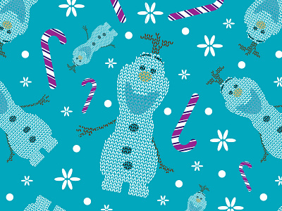 Christmas Sweater Olaf blue candy cane christmas disney frozen olaf pattern patterns pink purple