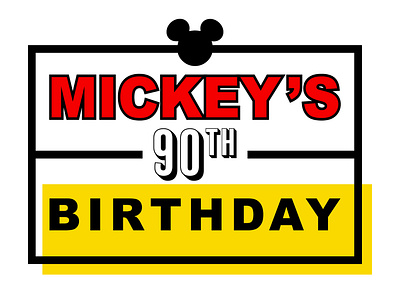 MICKEY'S 90TH BIRTHDAY // LOGO REBRAND CONCEPT branding concept design disney disneyland logo design concept mickey mouse rebranding