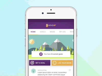 Mobile App Home Screen Animation