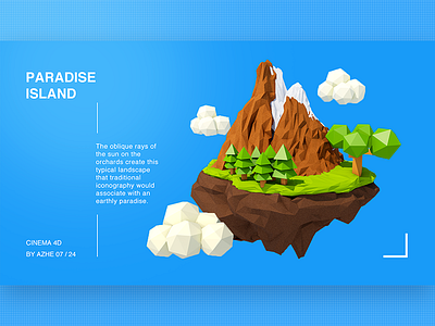 paradise island low poly