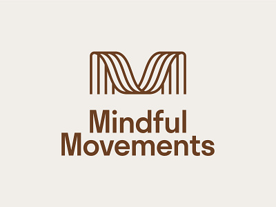 Mindful Movements brand branding identity logo m logo pilates