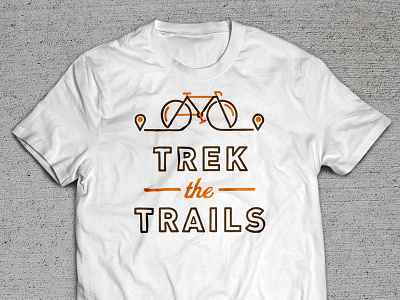 Trek the Trails 2017 bike illustration line art print shirt trails