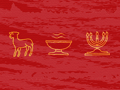 Old Covenant Icons bowl icons illustration lamb lampstand
