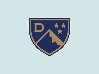 Legacy crest d logo mountain shield stars