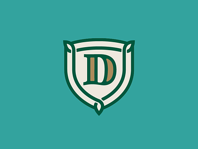 D Shield crest d heraldry logo shield