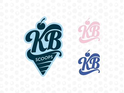 KB Scoops-Alt 1 cherry cone ice cream ice cream cone kb logo