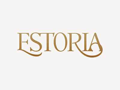 Estoria lettering logo logotype wordmark