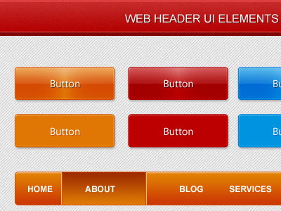 Web Header Ui Elements