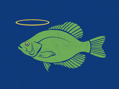 Holy Crappie Texture blue crappie fish green holy illustrator texture vector yellow