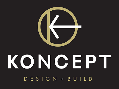 Koncept Design + Build Logo architecture build construction k koncept