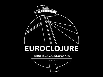 Euroclojure 2016 T-Shirt design bratislava bridge clojure euroclojure illustrator slovakia tshirt vector