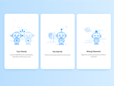 Empty States Screens app comment empty empty states icon illustration ios onboarding ui ux