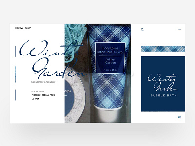 Winter garden blue brand branding design illustration label package retro
