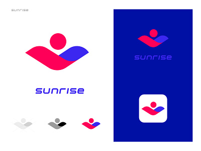 Sunrise Logo Design blue brand branding design illustration logo logodesign sunrise ui vector