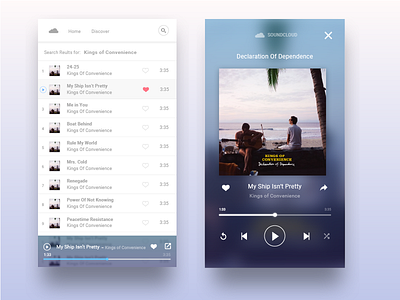 Discover Mobile discover mobile music music app soundcloud ui ux