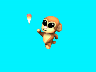 Monkey Run 3d animation character maya monkey motion graphics run sprite