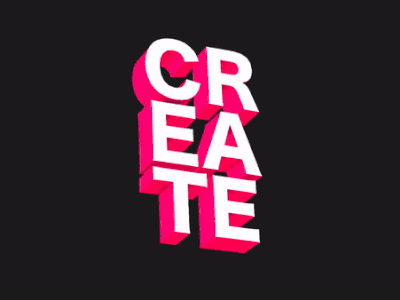 CREATE 3d animation animator graphics mash maya motion motion design motion graphics pink typography