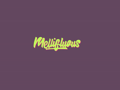 Mellifluous after effects animation animator graphics motion motion design motion graphics type typography typography animation