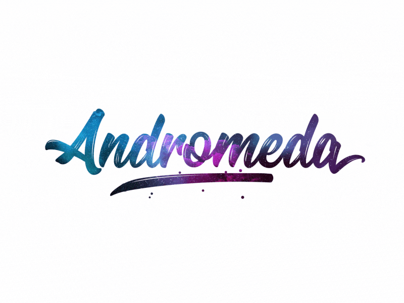 Andromeda after effects animation kinetic type logo logo animation script type typography