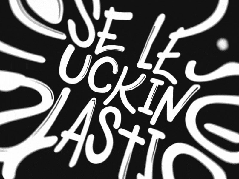 Use Less Plastic aftereffects animation motiondesign motiongraphics plastic type typography