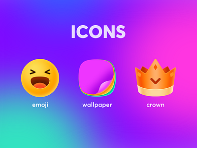 Fun icon crown emoji icon icon design illustraion ui vip wallpaper
